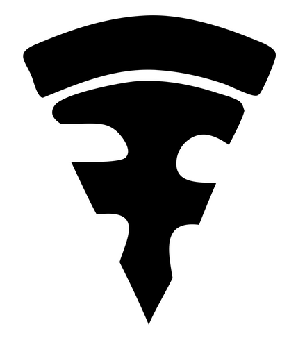 WiFi Signal Pizza Slice Logo #ffffff/#000000