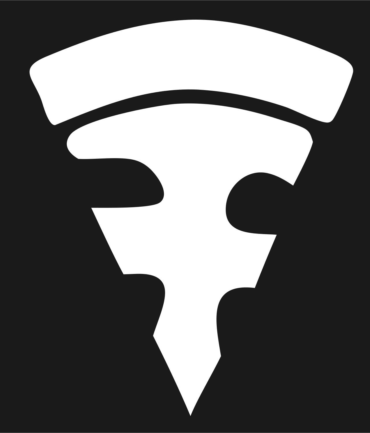 WiFi Signal Pizza Slice Logo #1a1a1a/#ffffff