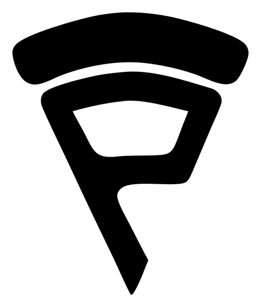 Bold Pictogram Letter P Pizza Icon