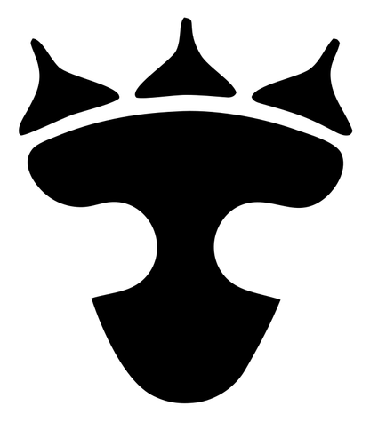 Bold Pictogram Crown Pizza Slice Badge