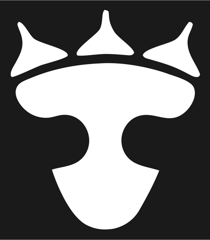 Bold Pictogram Crown Pizza Slice Badge #1a1a1a/#ffffff