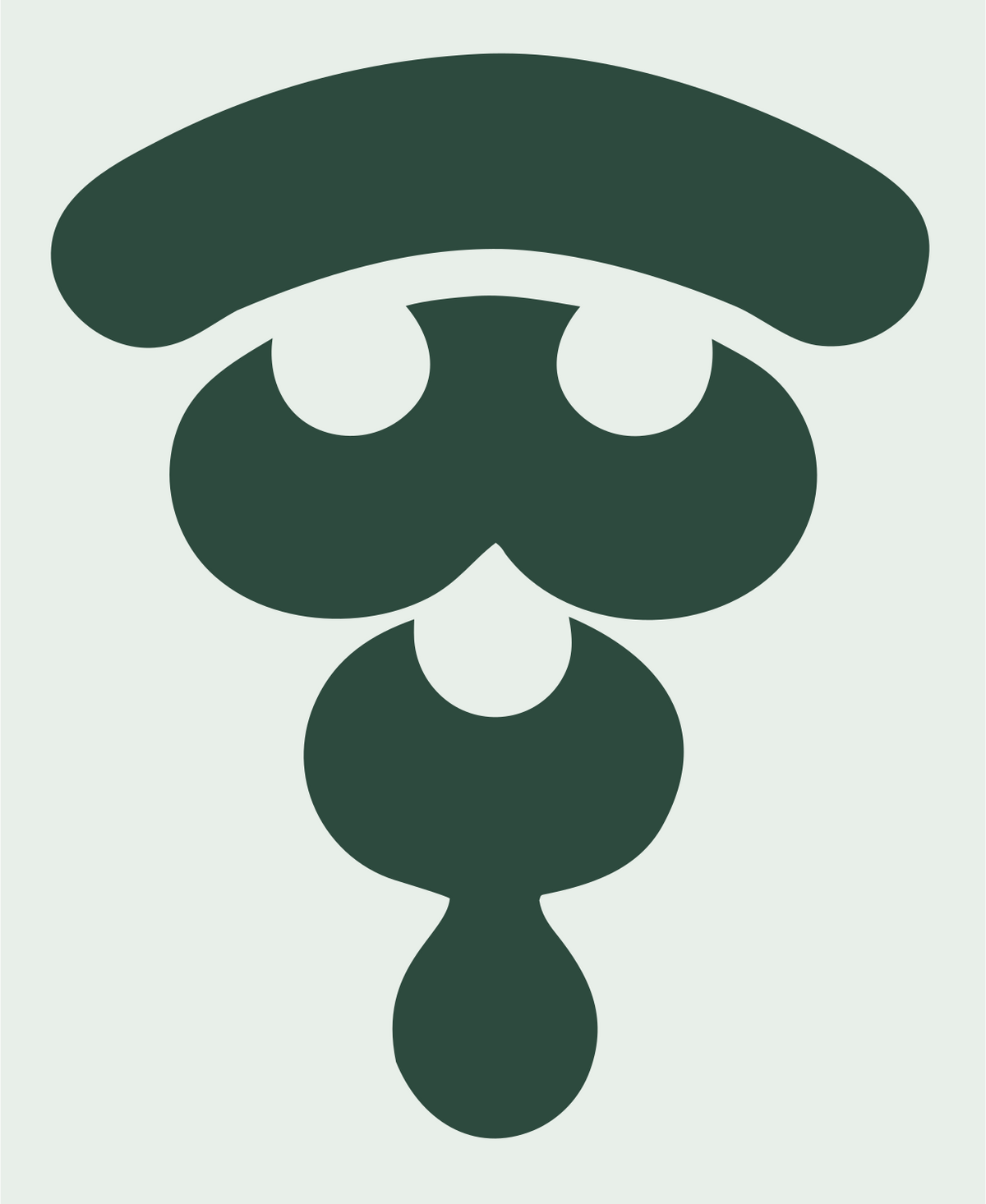 Bold Pictogram Mushroom Pizza Slice Mark #e8efe9/#2d4a3e