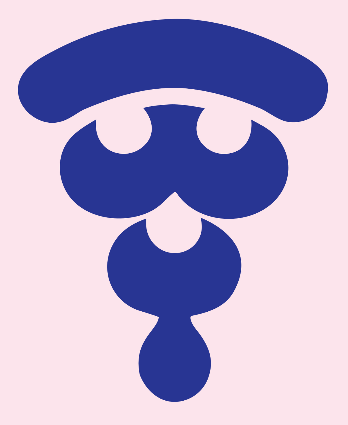 Bold Pictogram Mushroom Pizza Slice Mark #fce4ec/#283593