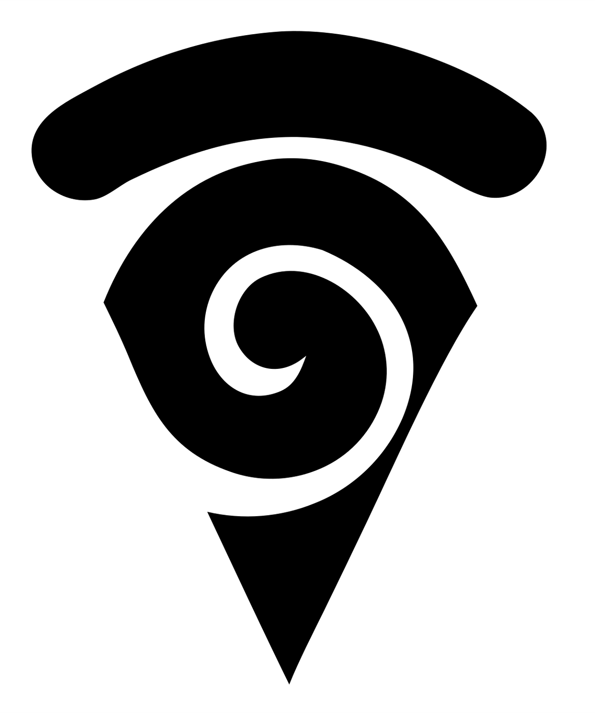 Pizza Slice Logo Mark #ffffff/#000000