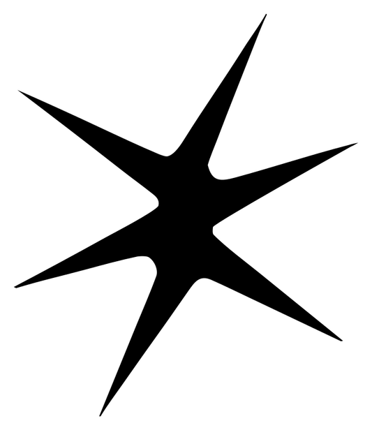 Sharp Spiked Seven-Point Star Emblem