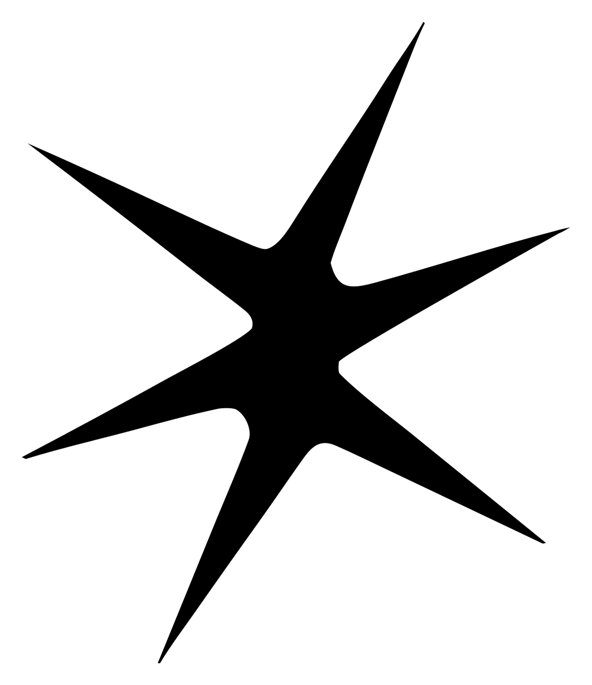 Sharp Spiked Seven-Point Star Emblem #ffffff/#000000