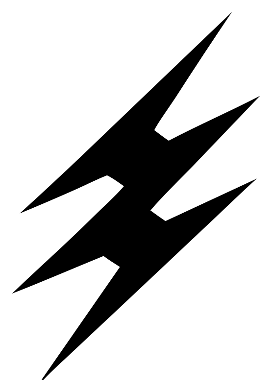 Industrial Jagged Lightning Bolt Strike Mark
