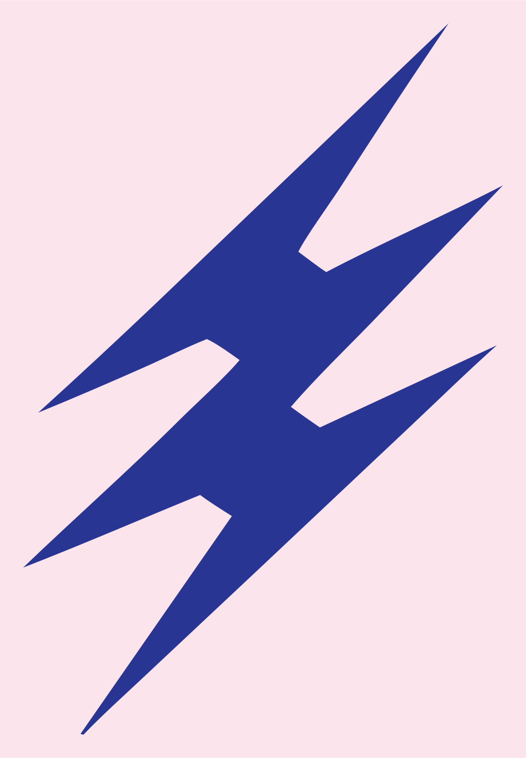 Industrial Jagged Lightning Bolt Strike Mark #fce4ec/#283593