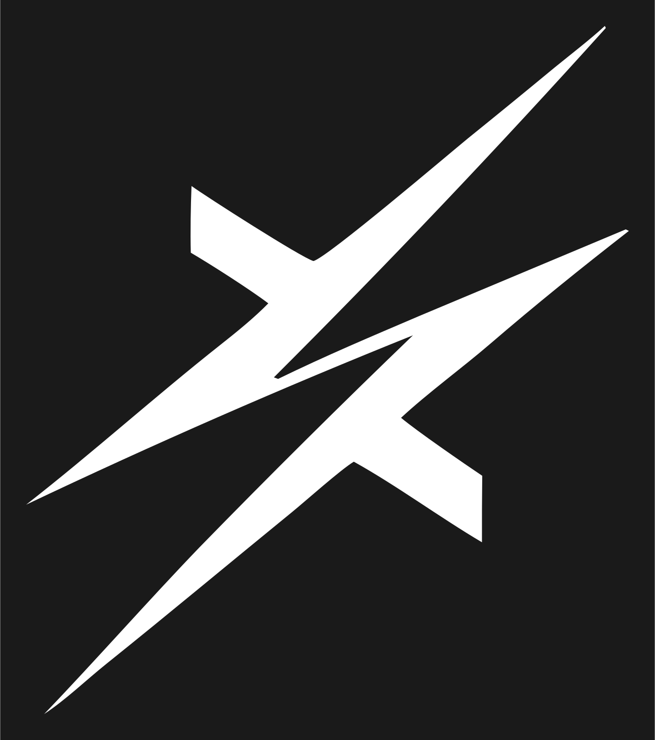 Razor Sharp Crossed Lightning Bolts Crest #1a1a1a/#ffffff