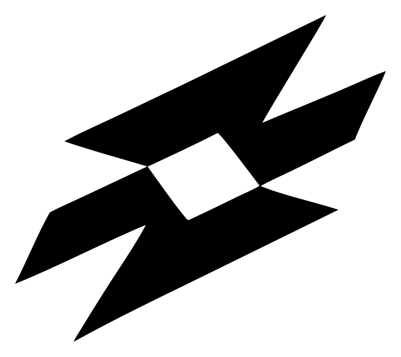Industrial Angular Negative Space Donut Mark