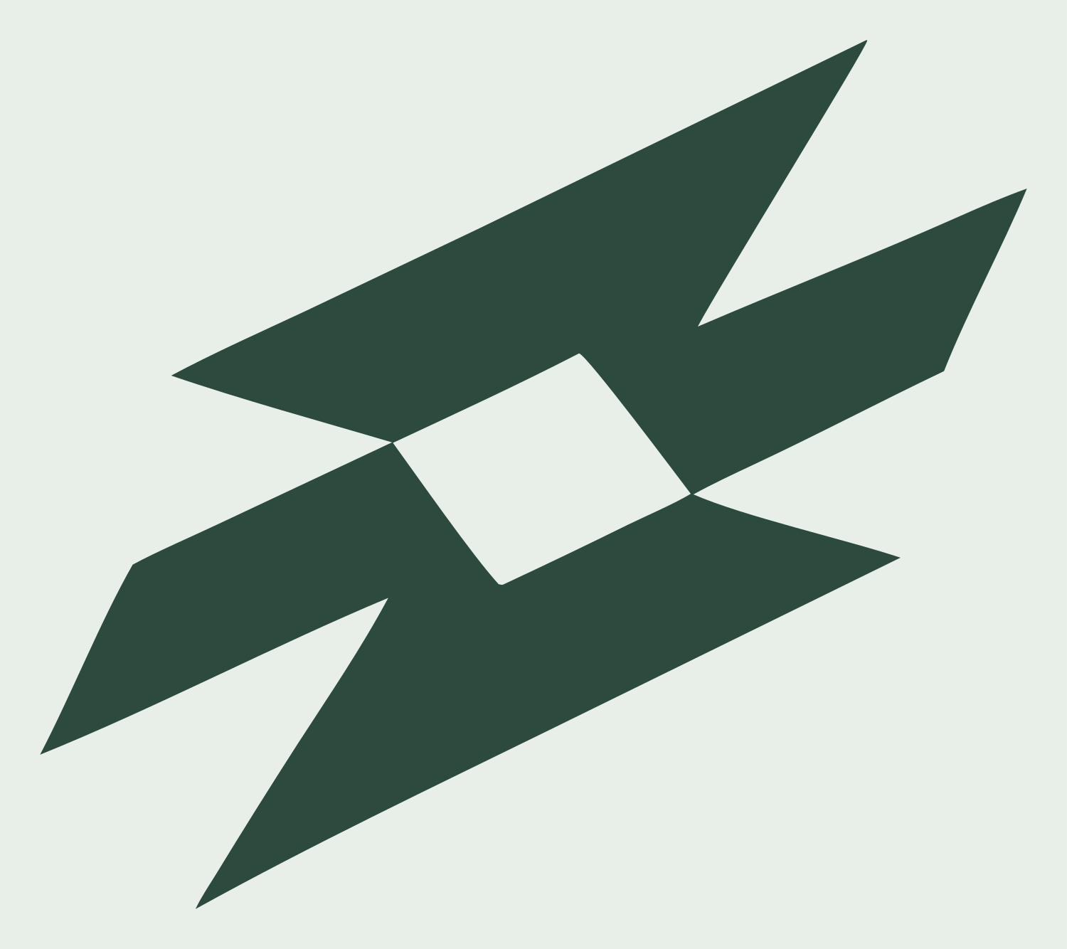 Industrial Angular Negative Space Donut Mark #e8efe9/#2d4a3e
