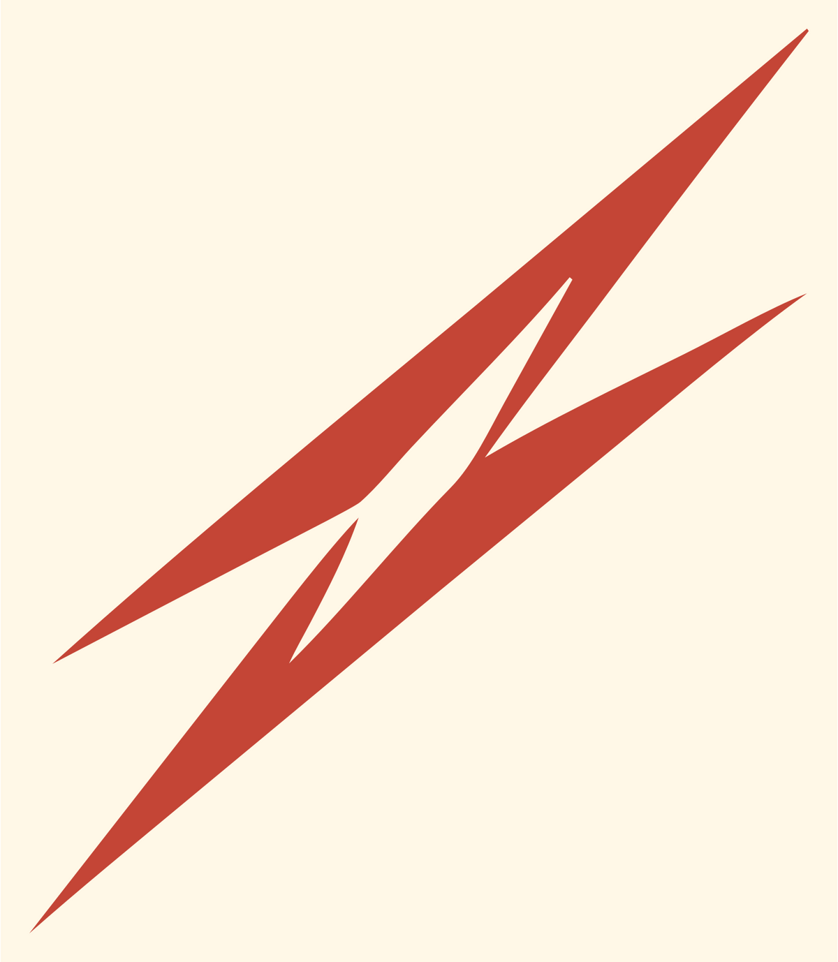 Slashed Diagonal Claw Strike Icon #fff8e7/#c44536
