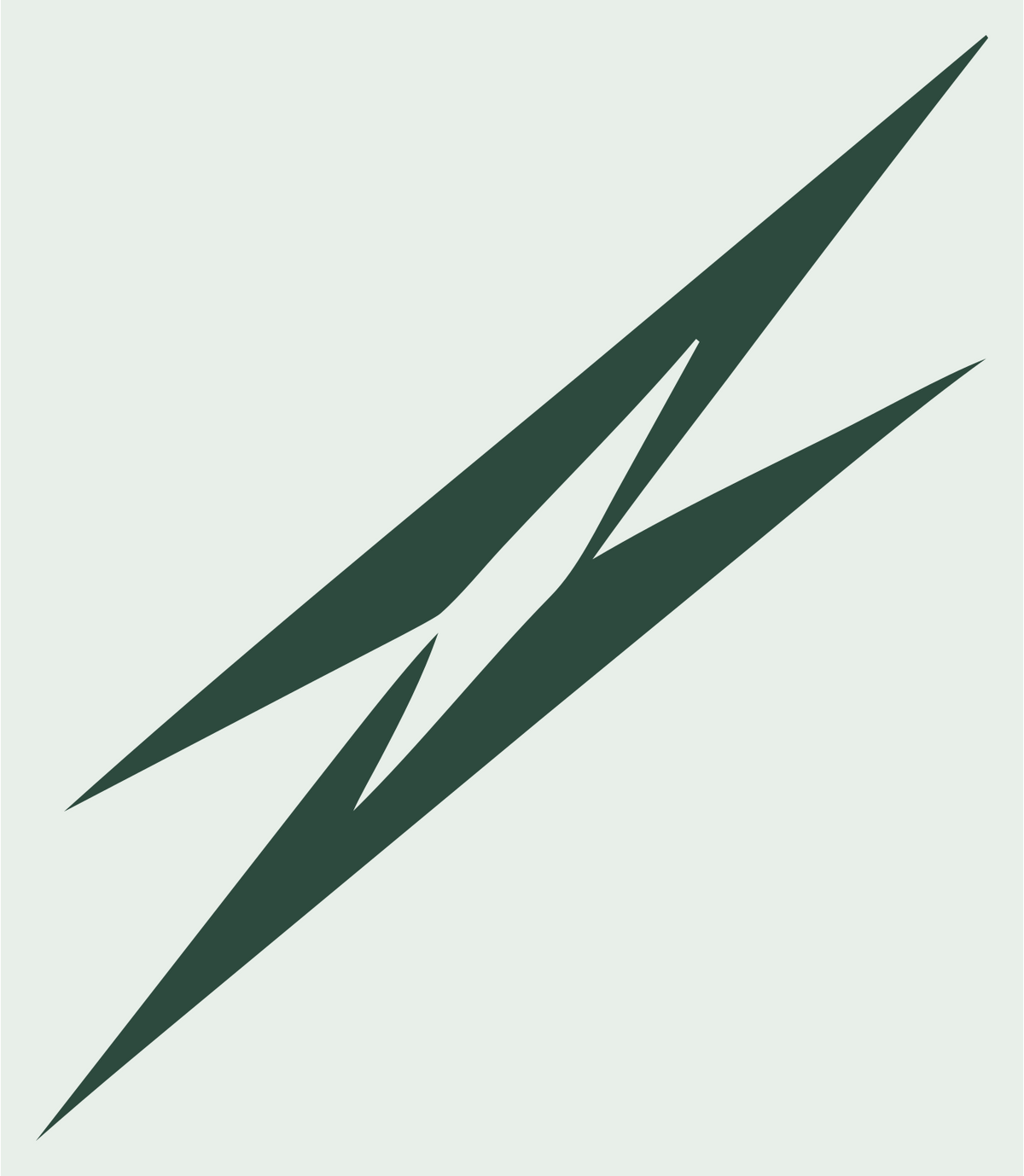 Slashed Diagonal Claw Strike Icon #e8efe9/#2d4a3e