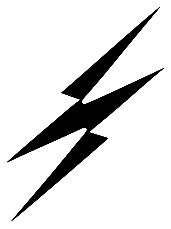 Forked Twin Lightning Strike Bolt Icon