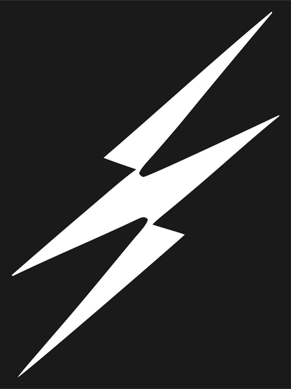 Forked Twin Lightning Strike Bolt Icon #1a1a1a/#ffffff
