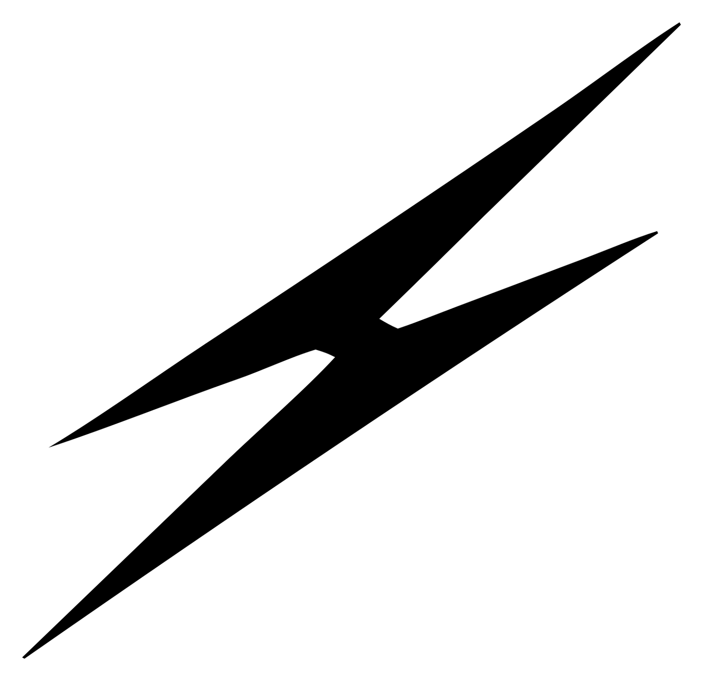 Jagged Diagonal Split Bolt Crest #ffffff/#000000