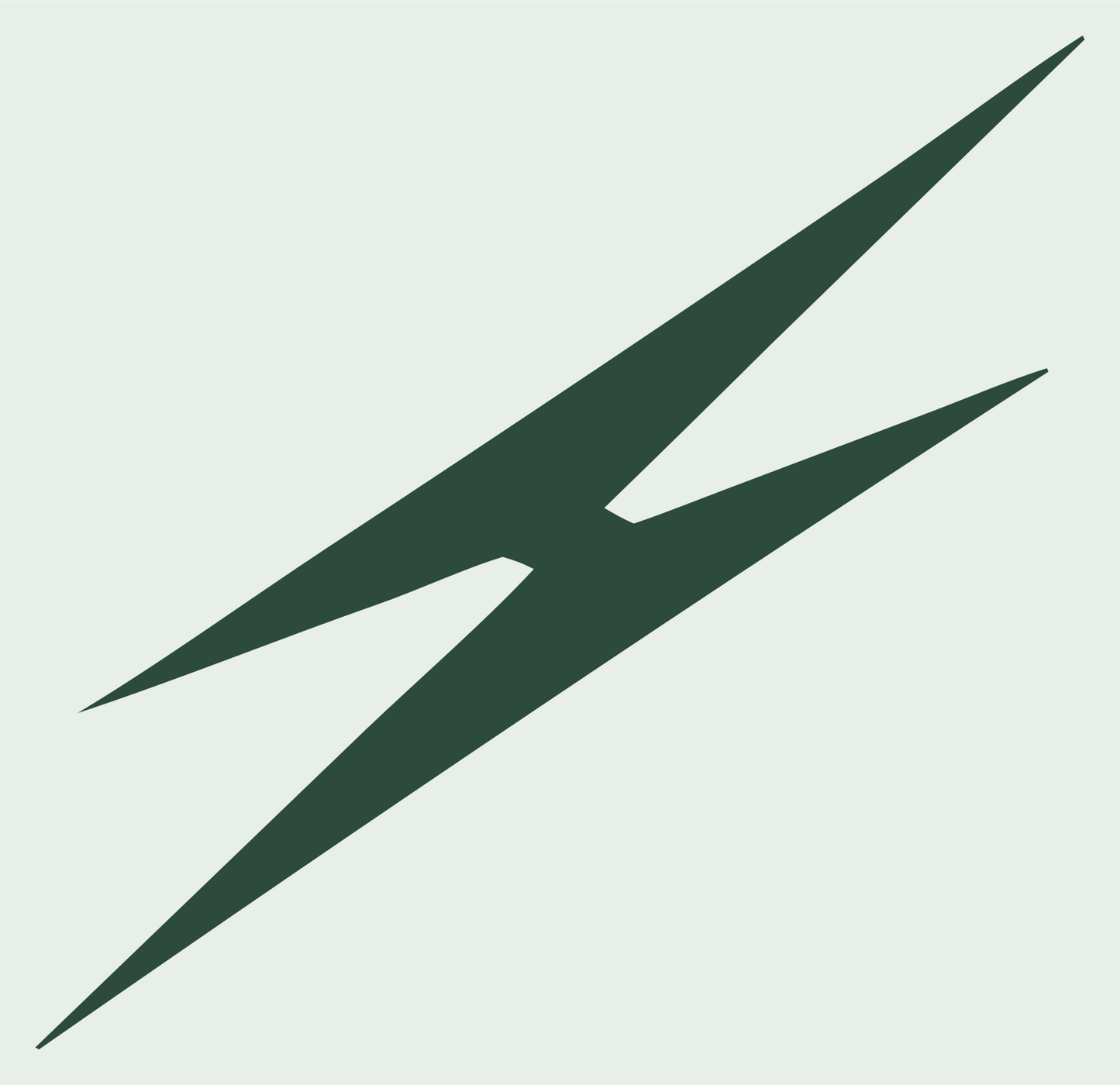 Jagged Diagonal Split Bolt Crest #e8efe9/#2d4a3e