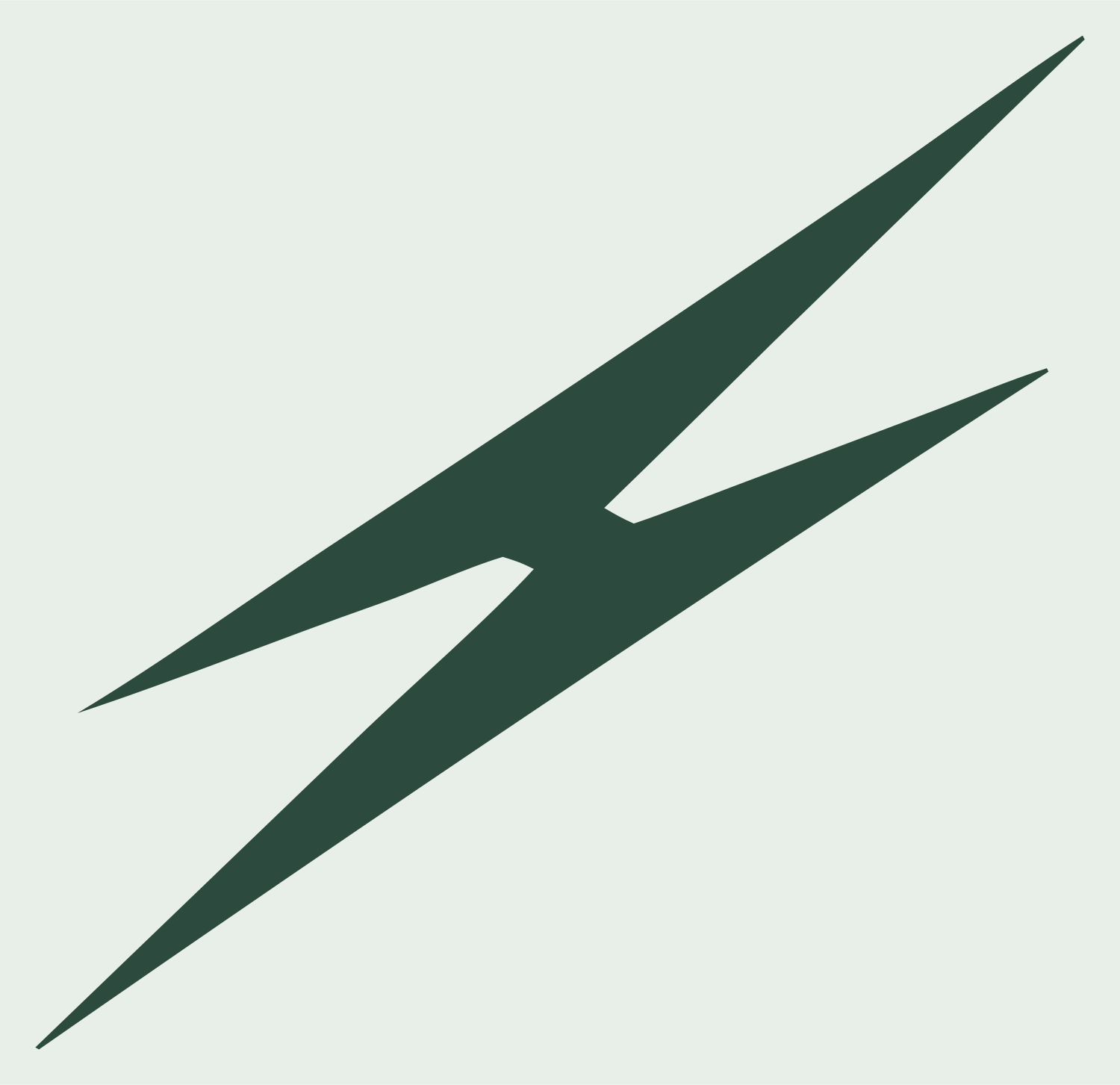 Jagged Diagonal Split Bolt Crest #e8efe9/#2d4a3e