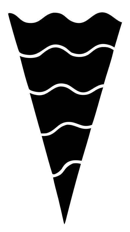 Bold Wavy Stripe Ice Cream Cone Mark