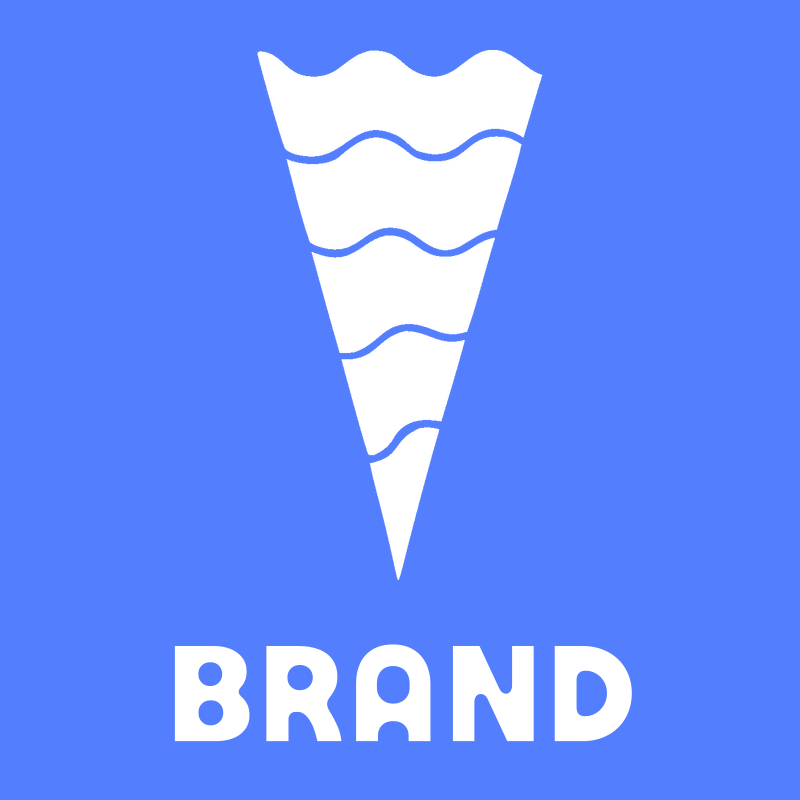Bold Wavy Stripe Ice Cream Cone Mark preview