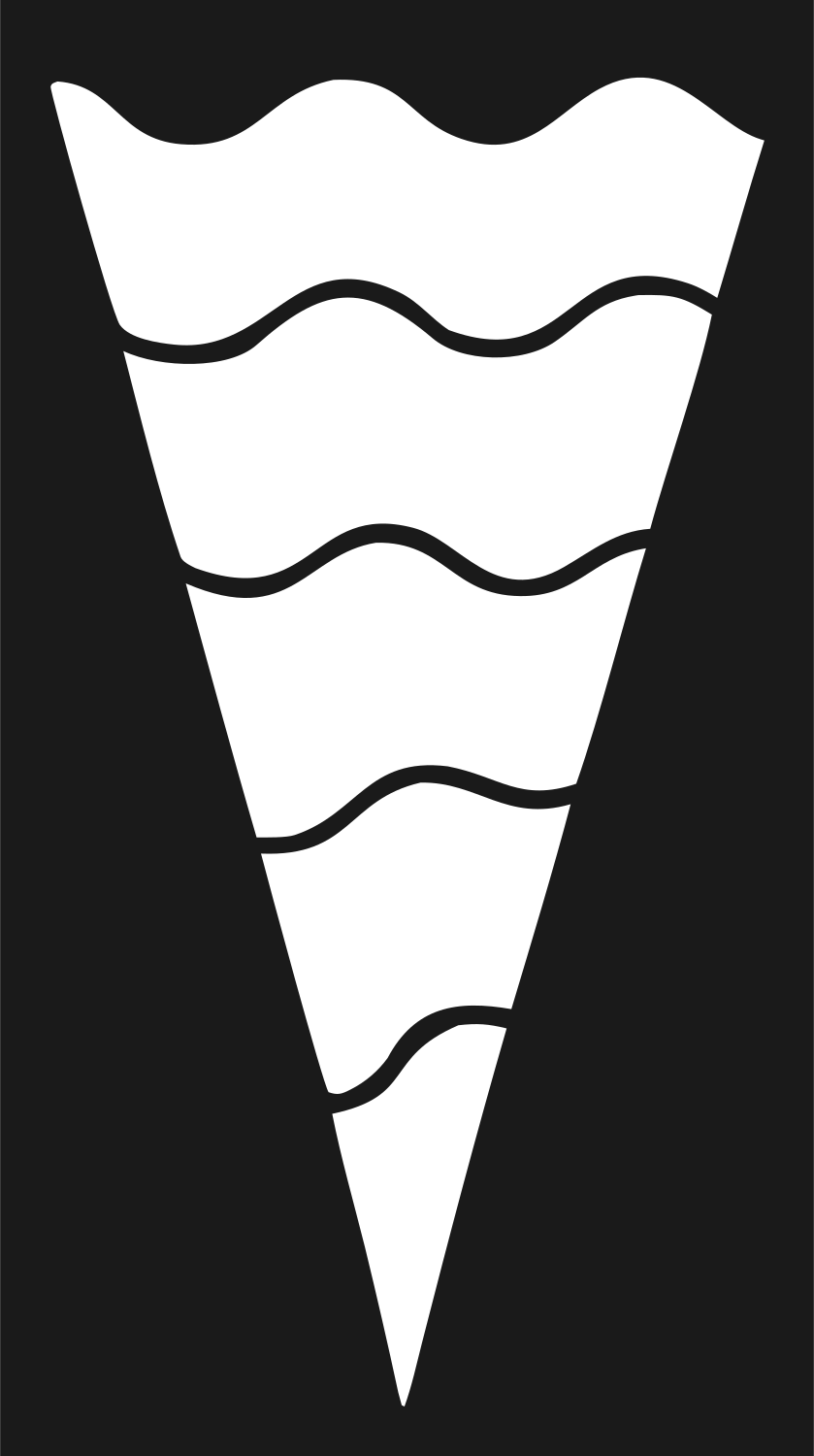 Bold Wavy Stripe Ice Cream Cone Mark #1a1a1a/#ffffff
