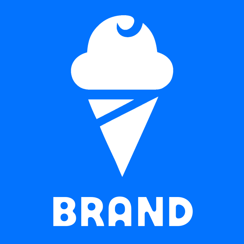 Bold Silhouette Split Cone Ice Cream Mark preview