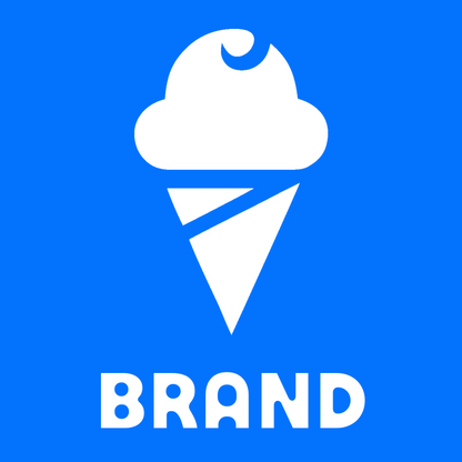 Bold Silhouette Split Cone Ice Cream Mark preview