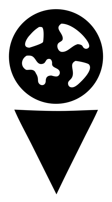 Ice Cream Globe Map Pin Icon