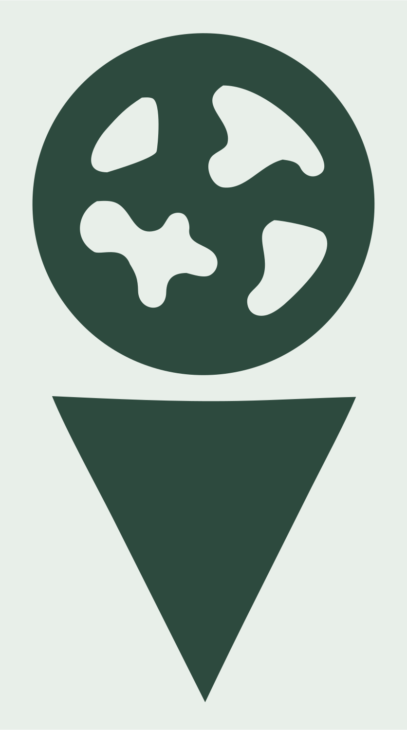 Ice Cream Globe Map Pin Icon #e8efe9/#2d4a3e