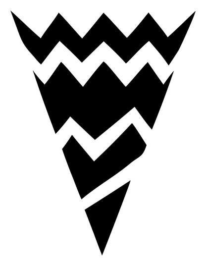 Ice Cream Cone Chevron Logo #ffffff/#000000