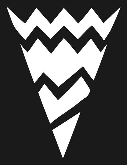 Ice Cream Cone Chevron Logo #1a1a1a/#ffffff