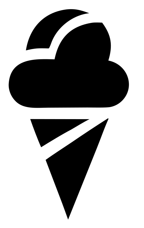 Ice Cream Cone Bold Icon