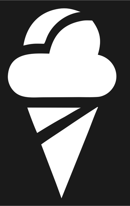 Ice Cream Cone Bold Icon #1a1a1a/#ffffff