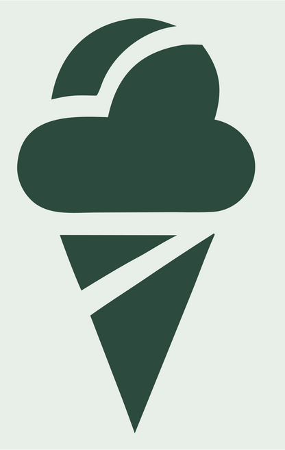 Ice Cream Cone Bold Icon #e8efe9/#2d4a3e