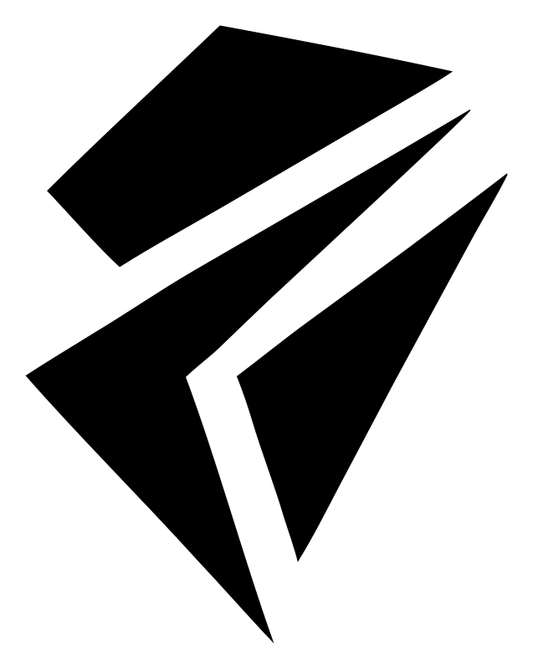 Bold Fractured Diagonal Shard Cone Badge