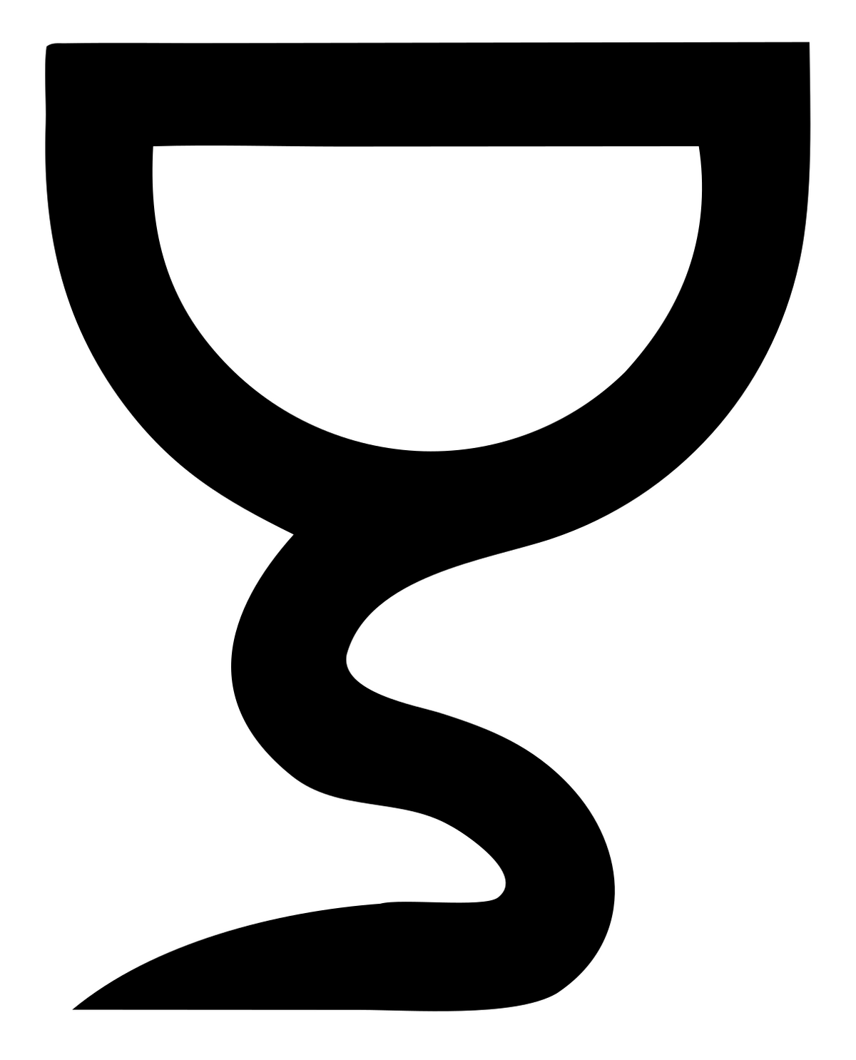 Fluid Serpentine Stem Goblet Mark #ffffff/#000000