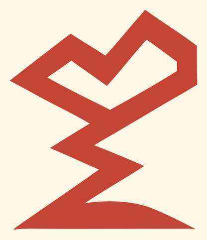 Angular Jagged Stem Cocktail Glass Mark #fff8e7/#c44536