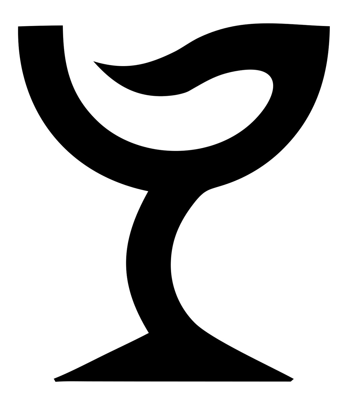 Snake Coil Goblet Logo #ffffff/#000000