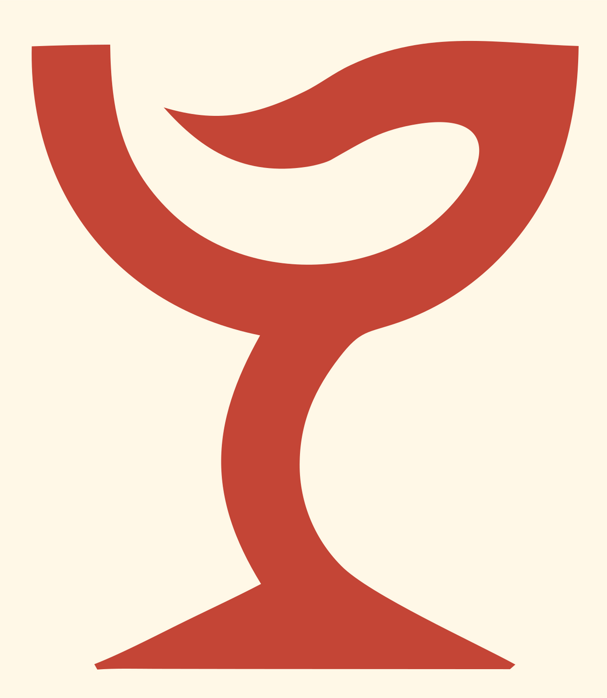 Snake Coil Goblet Logo #fff8e7/#c44536