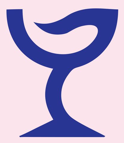 Snake Coil Goblet Logo #fce4ec/#283593