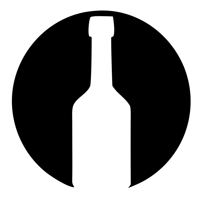 Negative Space Round Wine Bottle Mark