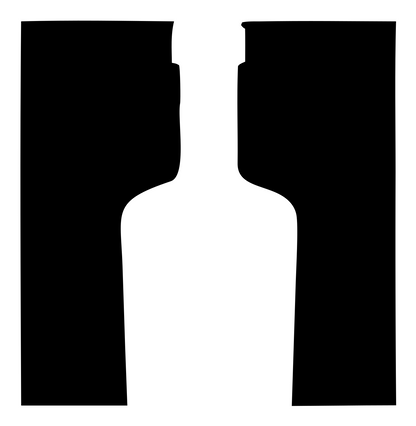 Negative Space Split Bottle Pair Mark #ffffff/#000000