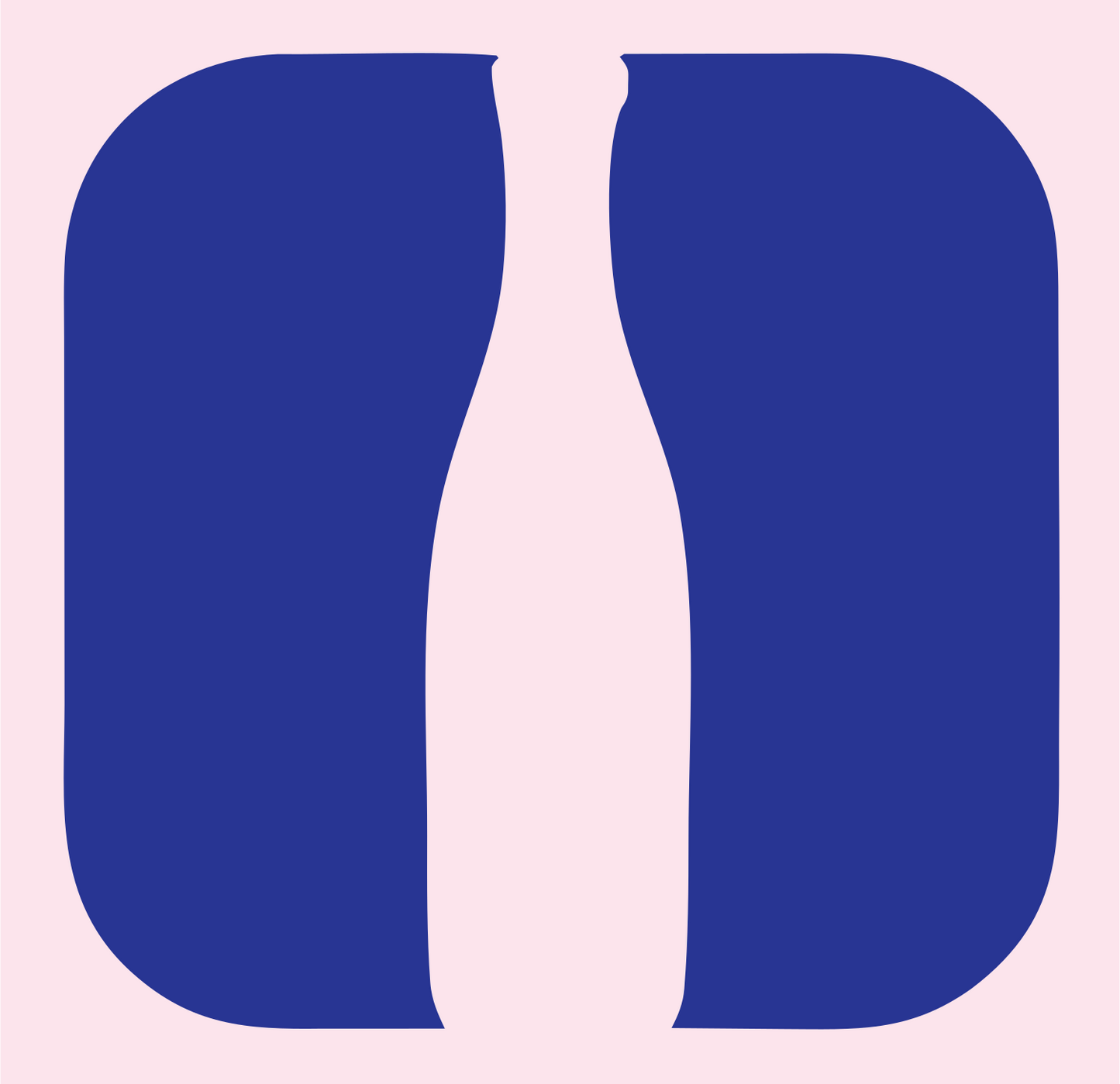 Negative Space Silhouette Split Bottle Icon #fce4ec/#283593