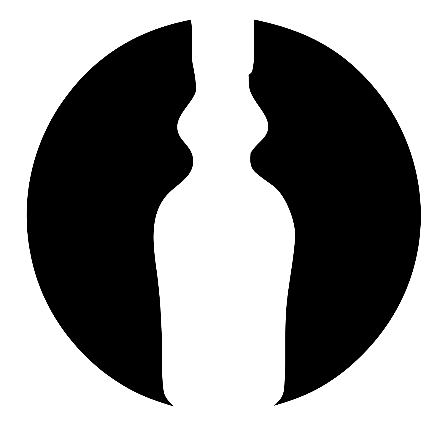 Dual Profile Face Illusion Bottle Emblem #ffffff/#000000