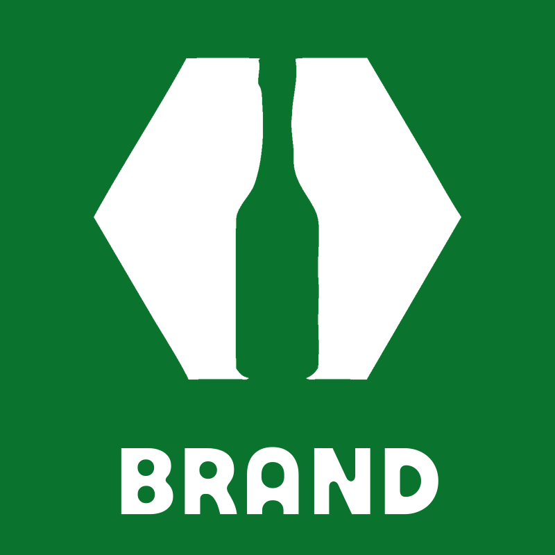 Hexagon Negative Space Wine Bottle Badge preview