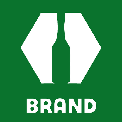 Hexagon Negative Space Wine Bottle Badge preview