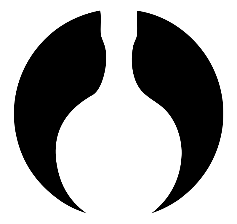 Yin Yang Negative Space Bottle Icon