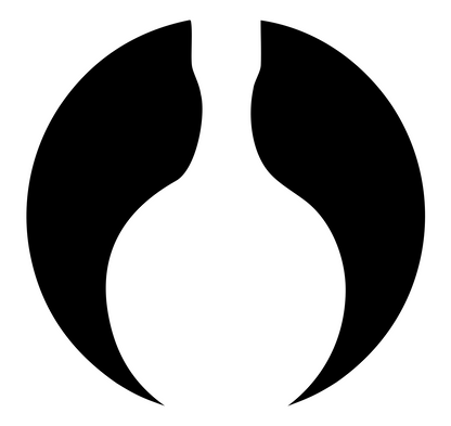 Yin Yang Negative Space Bottle Icon #ffffff/#000000