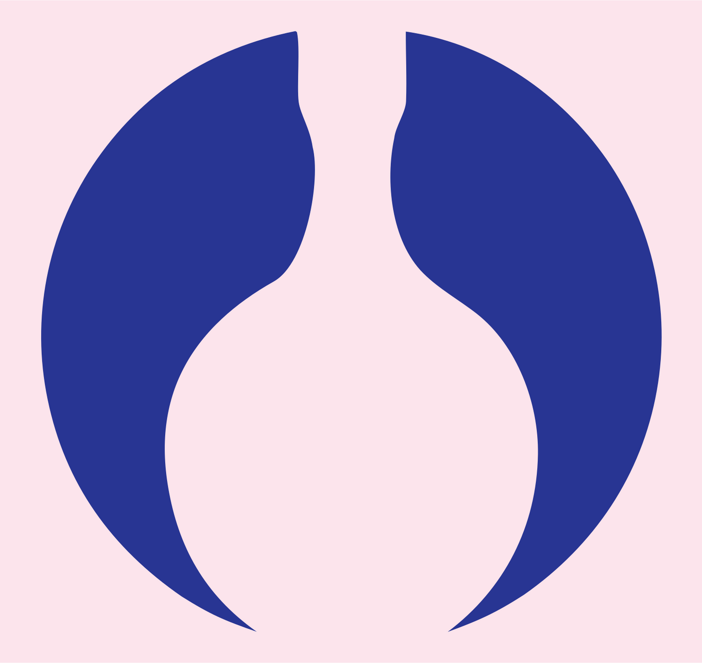 Yin Yang Negative Space Bottle Icon #fce4ec/#283593