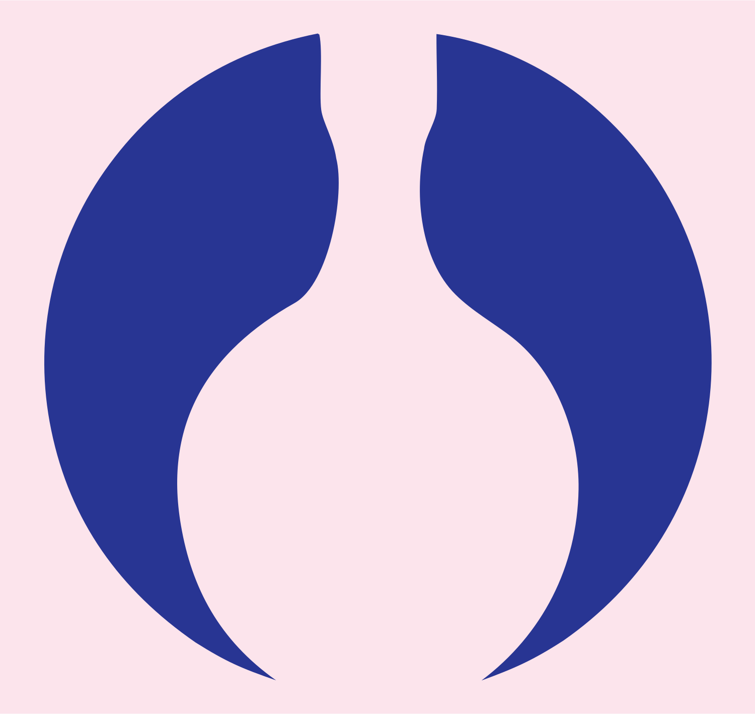 Yin Yang Negative Space Bottle Icon #fce4ec/#283593
